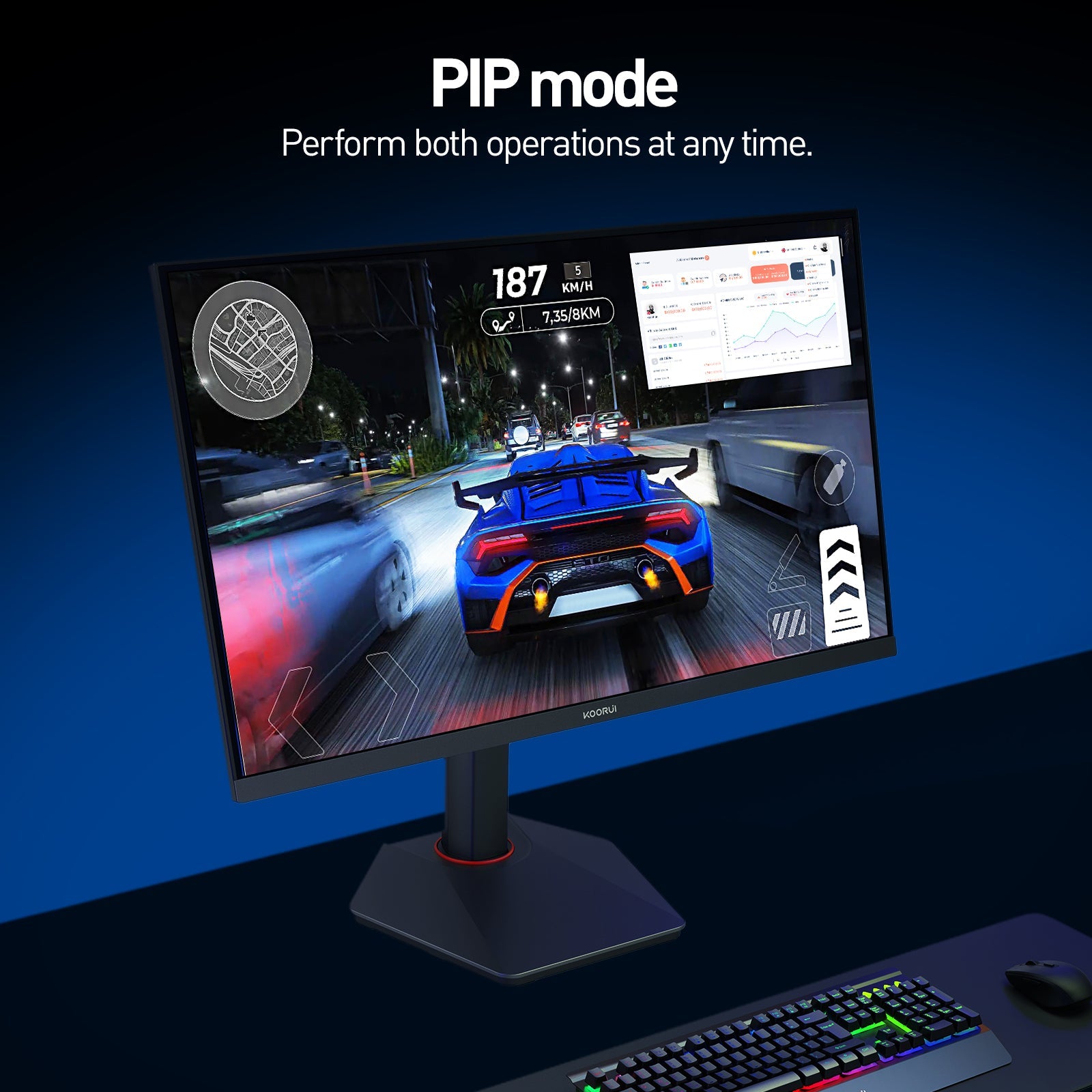 KOORUI G2741L 27-Zoll IPS 4K UHD Dual-Mode 160Hz+UHD / 320Hz+FHD Gaming-Monitor