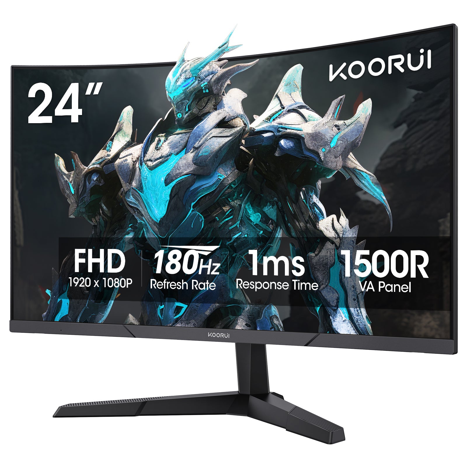 KOORUI 24E6CA 24 Zoll VA FHD 180Hz Curved Gaming Monitor