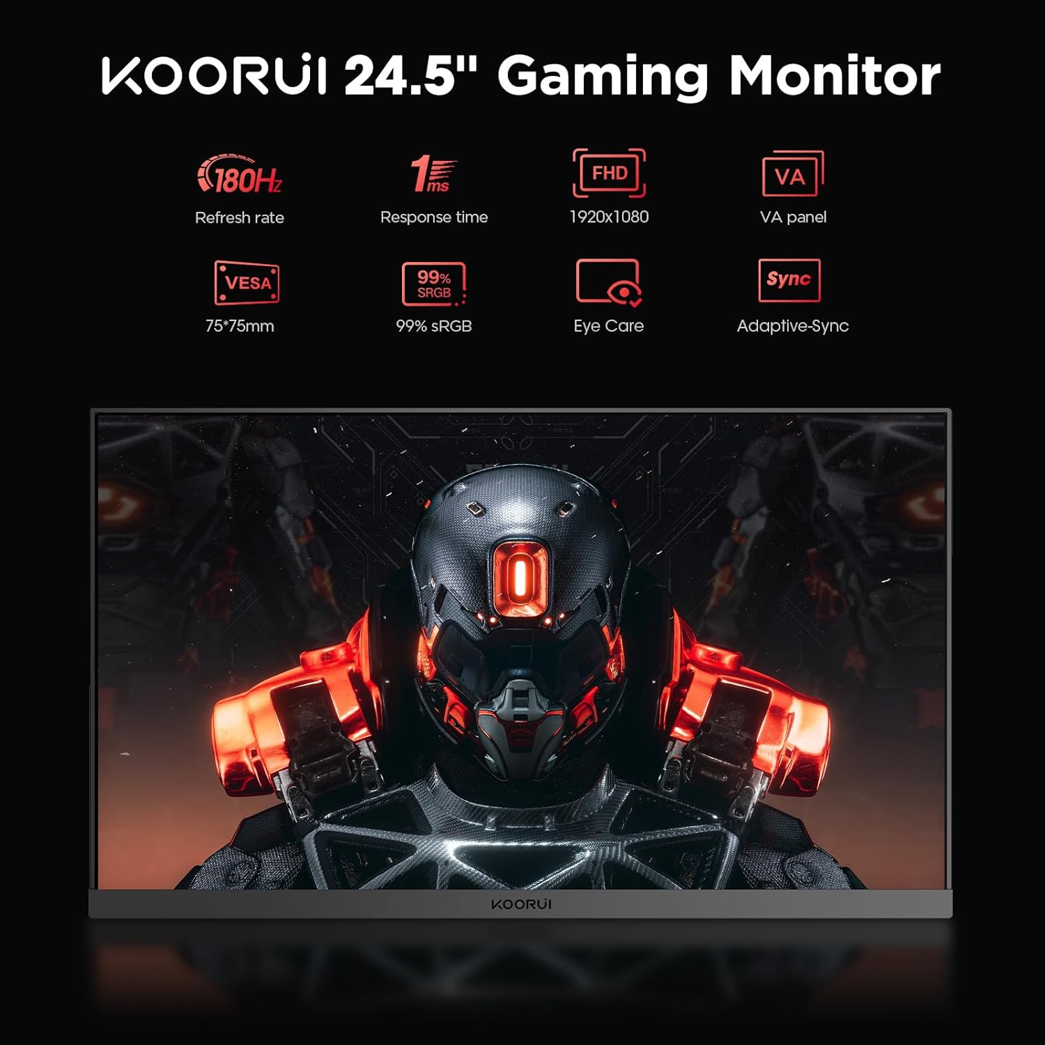 KOORUI 25E3A 24,5 Zoll VA FHD 180Hz Gaming-Monitor