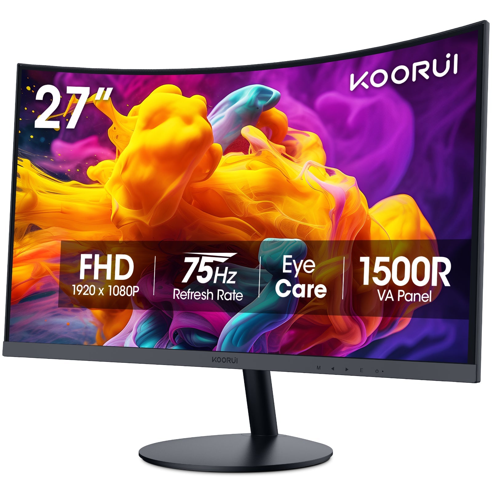 KOORUI 27N5CA 27-Zoll VA FHD 75Hz Curved Gaming-Monitor