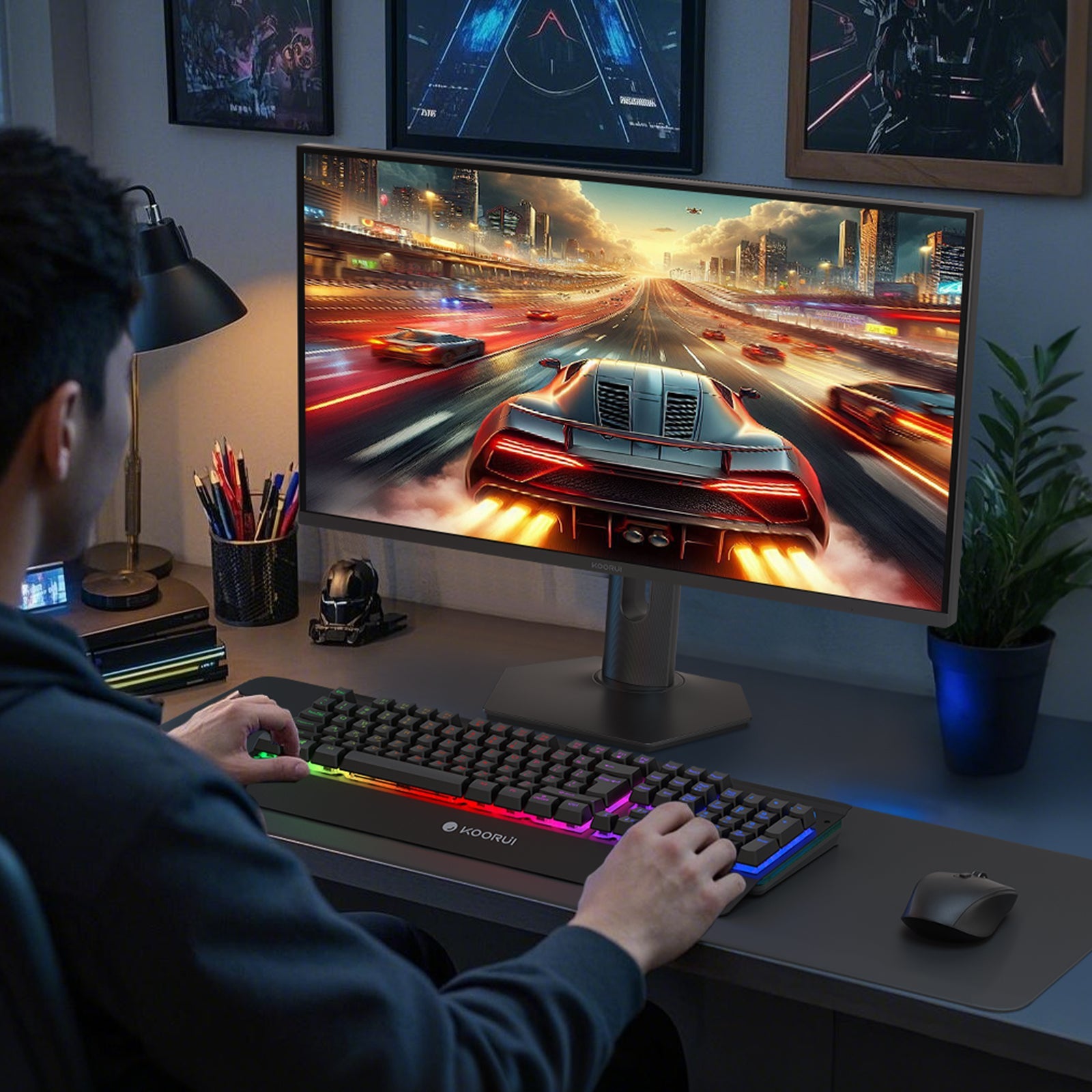 KOORUI S2741LM 27-Zoll Dual-Mode IPS/Mini-LED UHD 160Hz/FHD 320Hz Gaming-Monitor