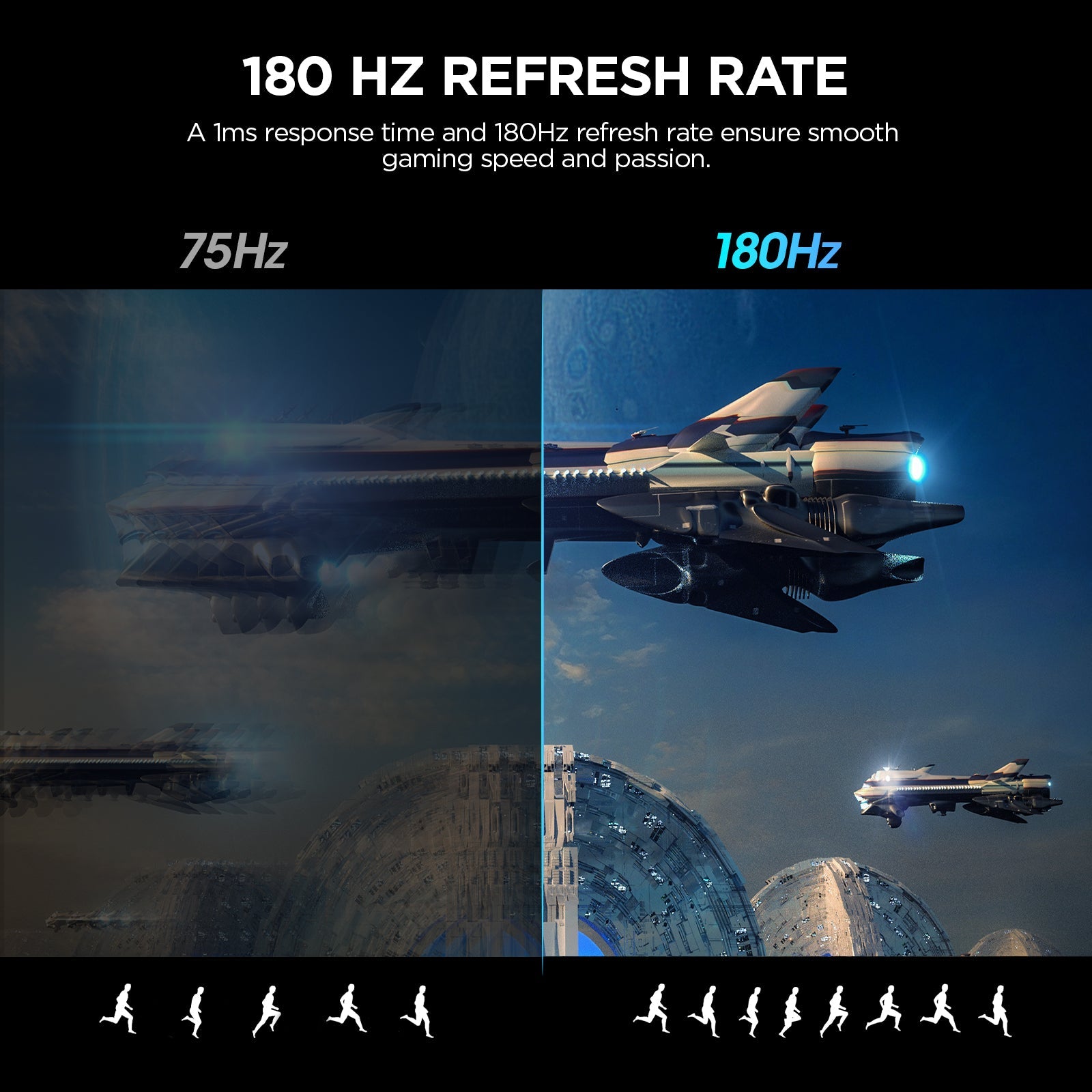 KOORUI 27E6CA 27-Zoll VA FHD 180Hz Curved Gaming-Monitor