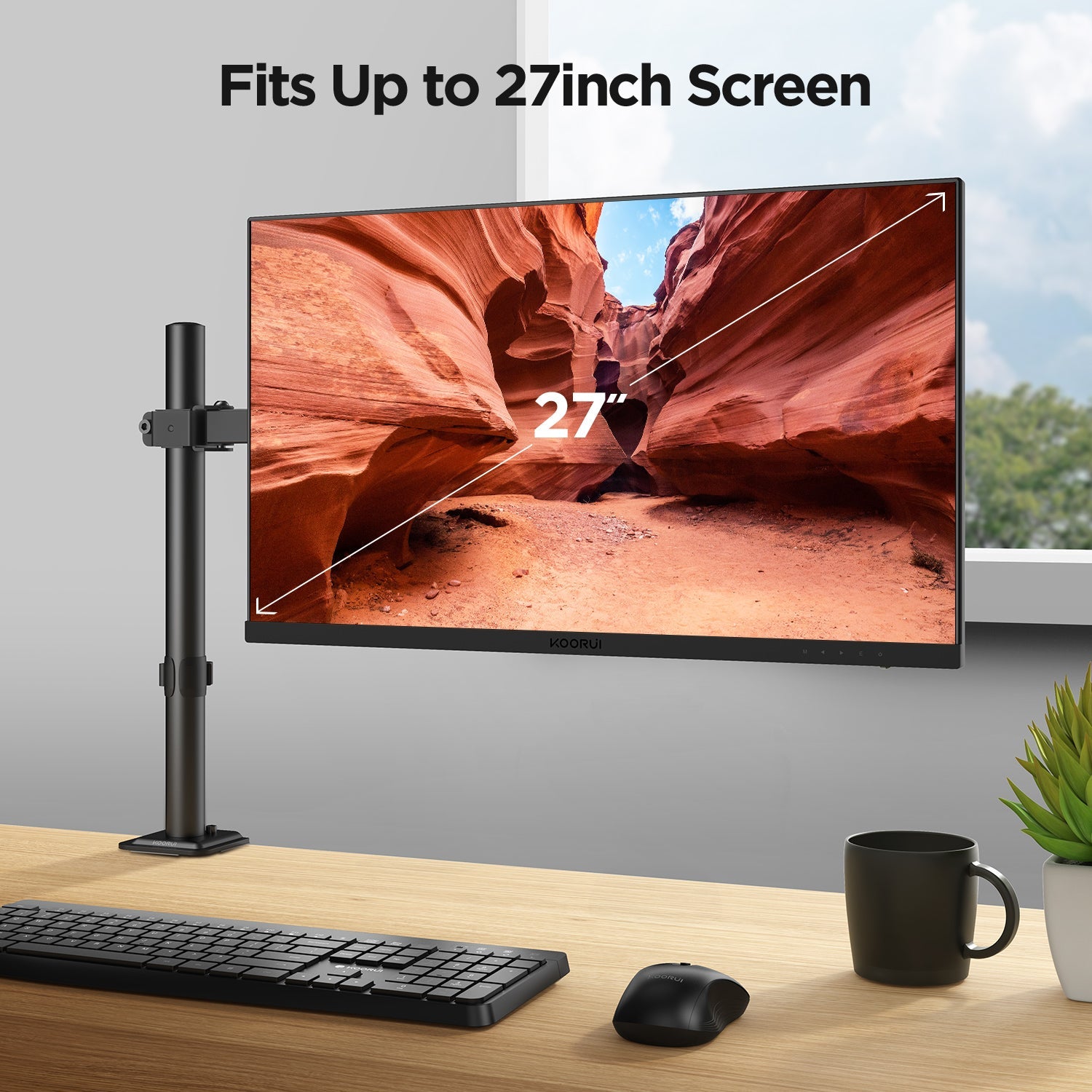 KOORUI KR10G Single Monitor Desk Mount for 13-32 inch screens