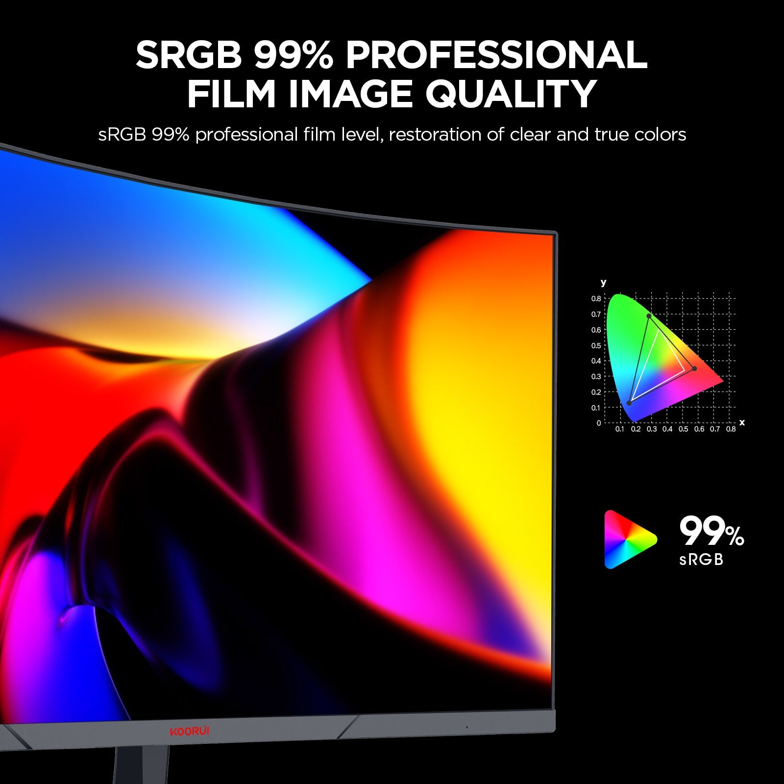 KOORUI 27E6CA 27-Zoll VA FHD 180Hz Curved Gaming-Monitor