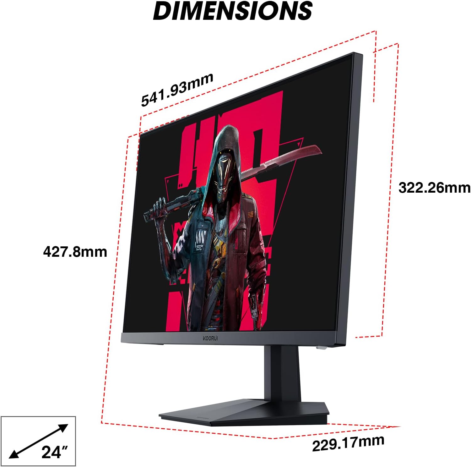 KOORUI 24E3 24-Zoll IPS FHD 165Hz Gaming-Monitor