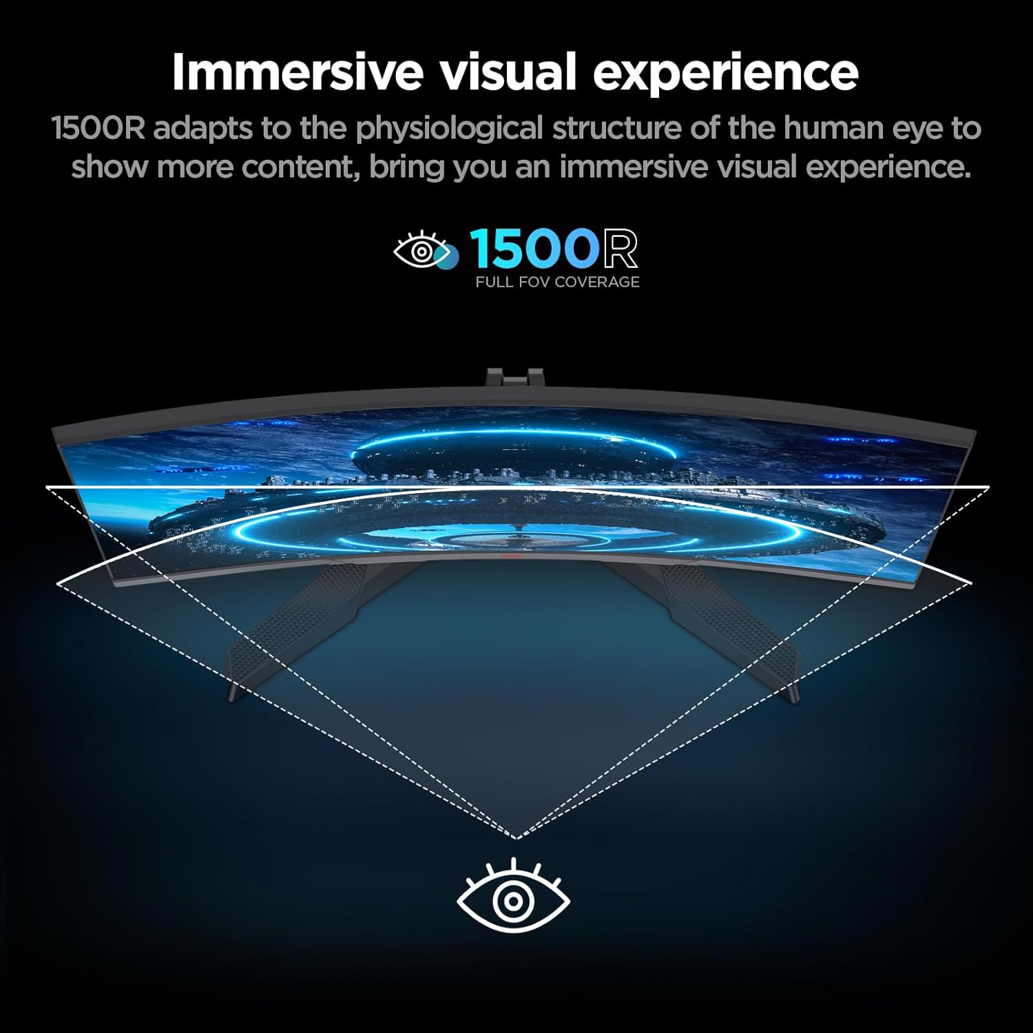 KOORUI 24E6CA 24 Zoll VA FHD 180Hz Curved Gaming Monitor