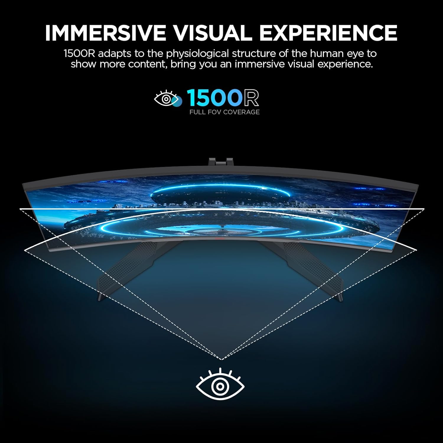 KOORUI 27E6CA 27-Zoll VA FHD 180Hz Curved Gaming-Monitor