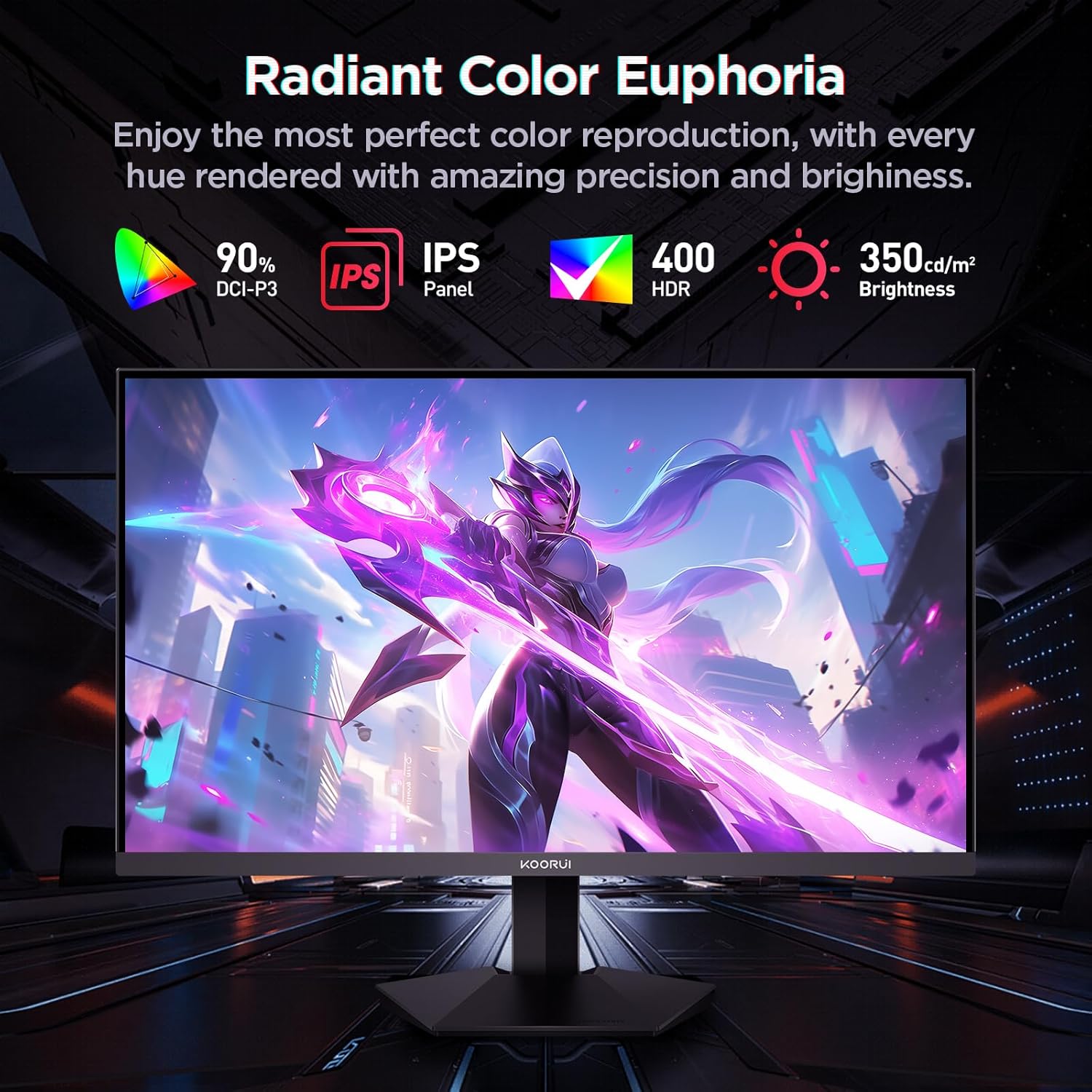 KOORUI G2421V 24-Zoll IPS QHD 180Hz Gaming-Monitor