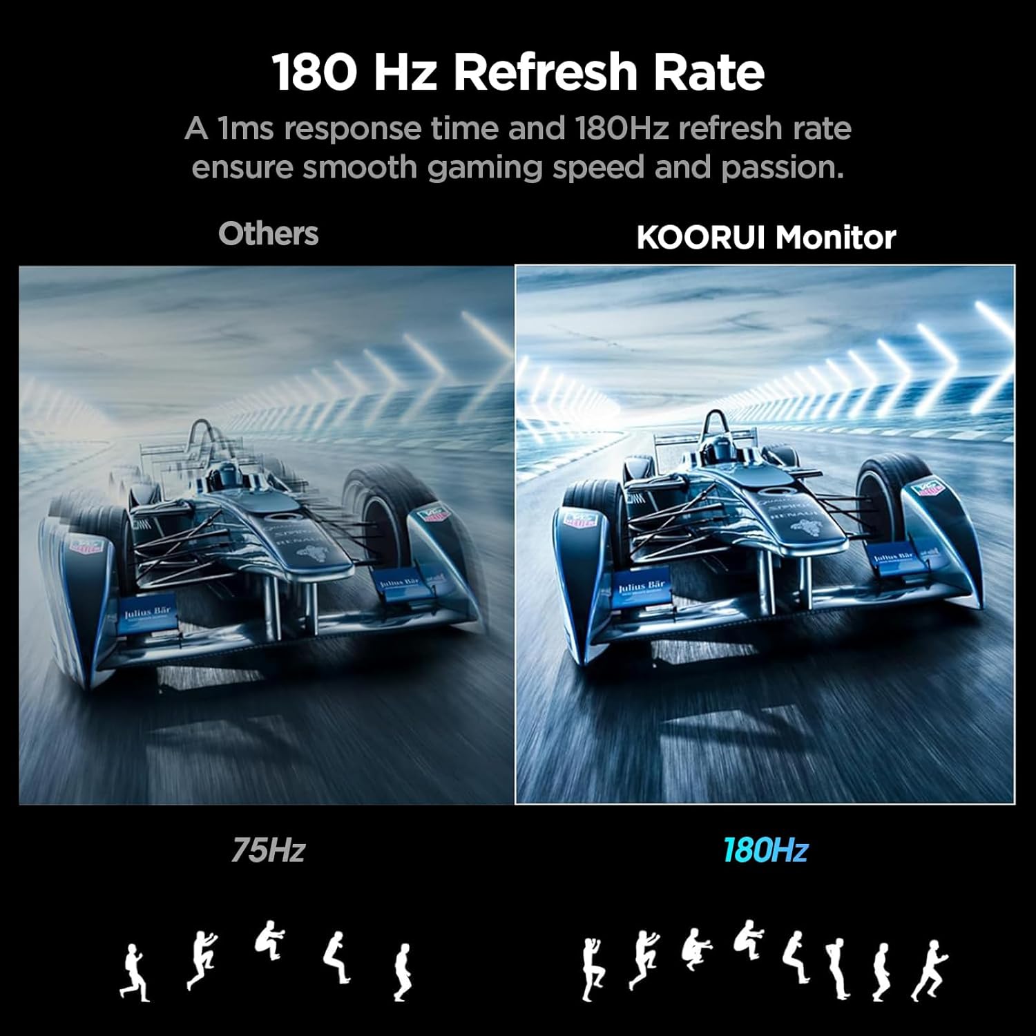 KOORUI 24E6CA 24 Zoll VA FHD 180Hz Curved Gaming Monitor