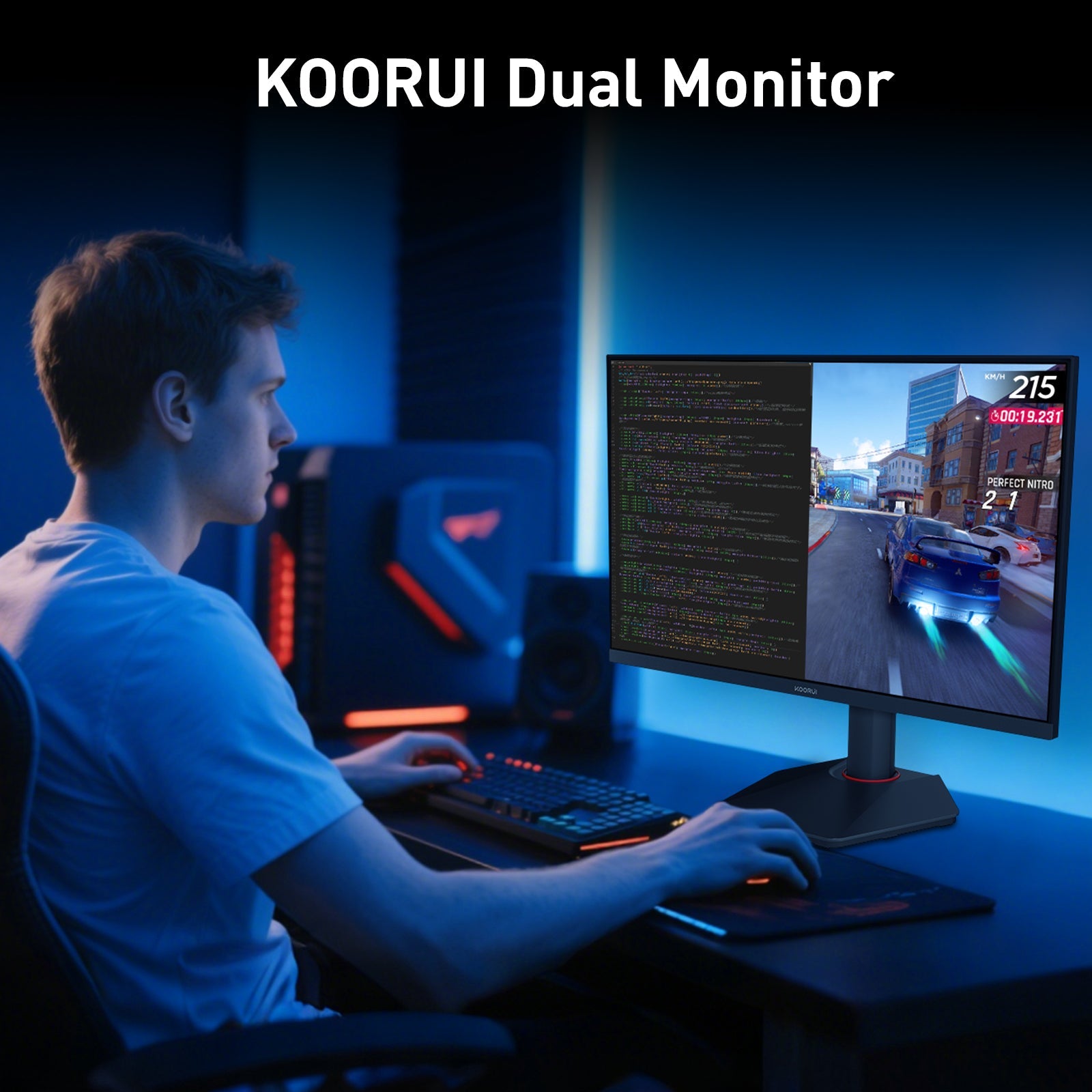 KOORUI G2741L 27-Zoll IPS 4K UHD Dual-Mode 160Hz+UHD / 320Hz+FHD Gaming-Monitor