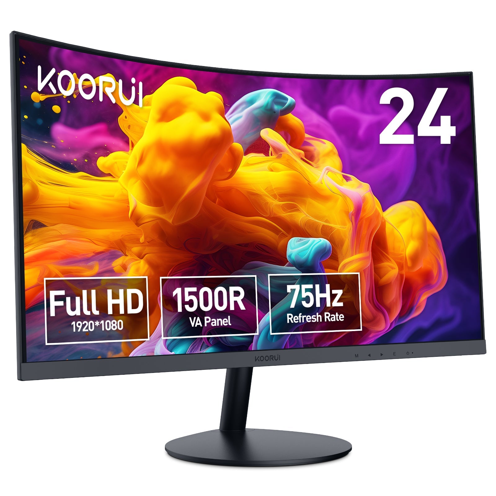 KOORUI 24N5CA 24 Zoll VA FHD 75Hz 1500R Curved Gaming Monitor