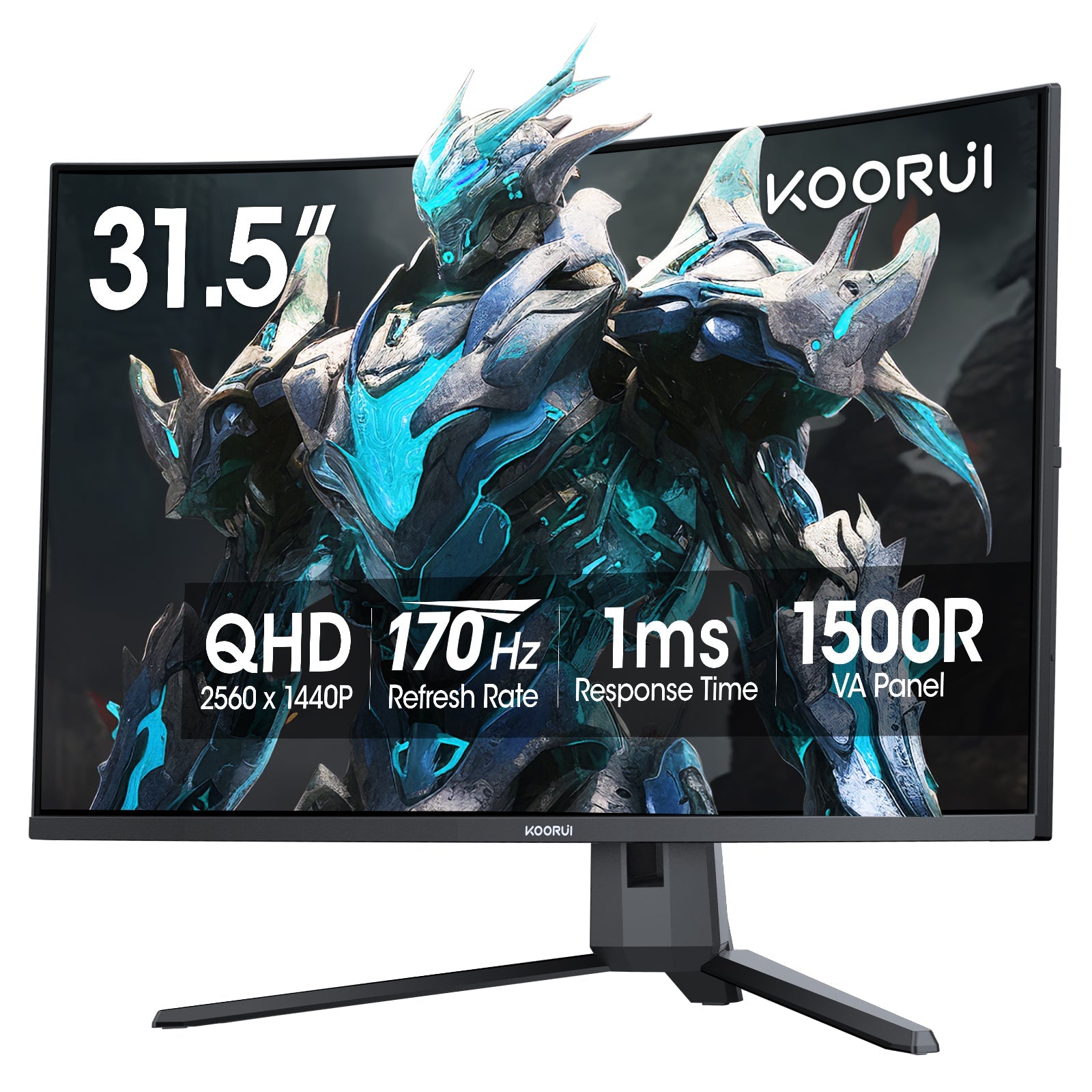 KOORUI G3221SC 31,5 Zoll VA QHD 170Hz Curved Gaming-Monitor