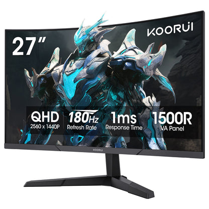 KOORUI 27E6QCA 27-Zoll VA QHD 180Hz Curved Gaming-Monitor
