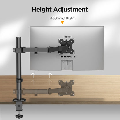 KOORUI KR10G Single Monitor Desk Mount for 13-32 inch screens