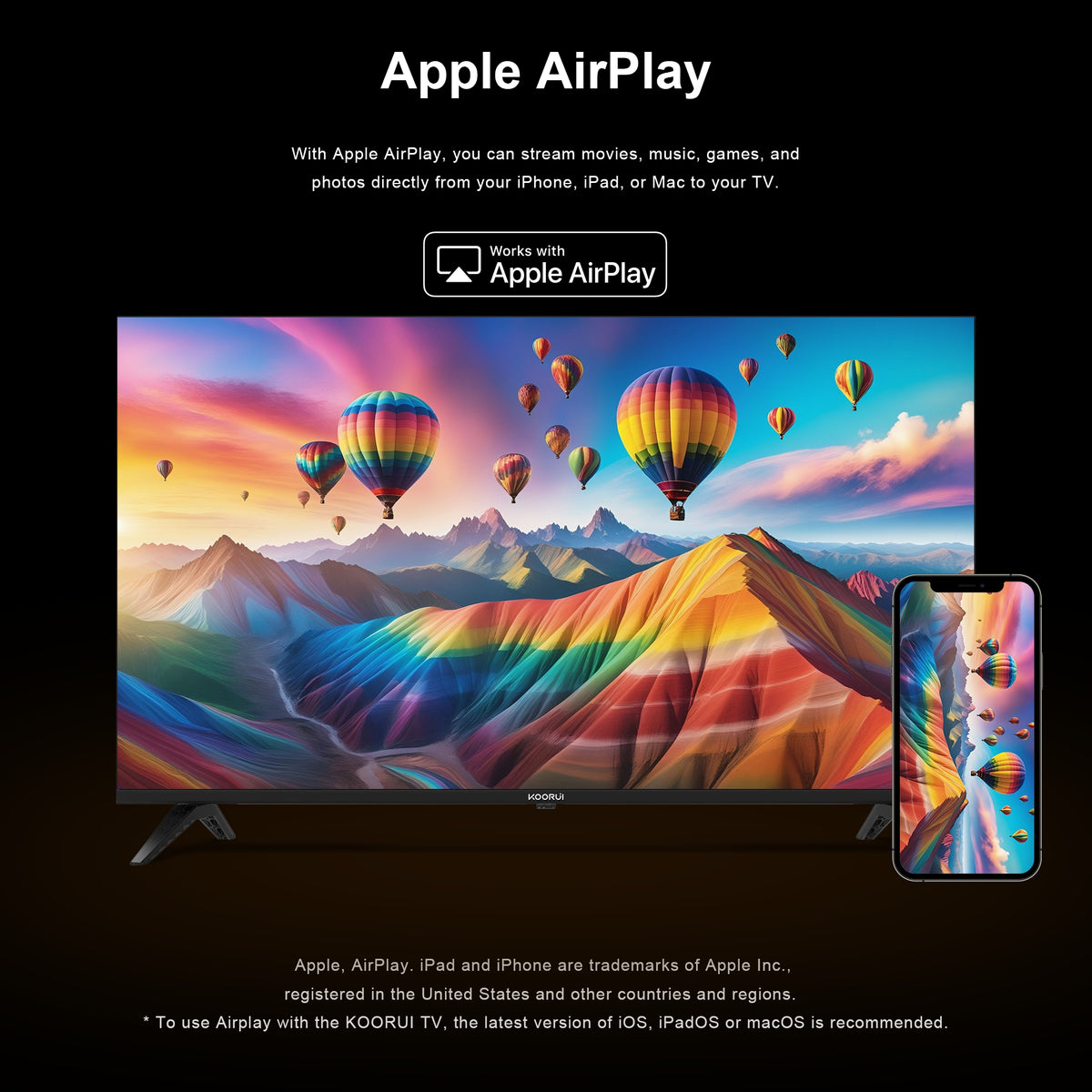 KOORUIK40Q1FQ-T8, 40 Zoll, Full HD QLED, TIZEN TV, Kompakte Größe mit farbenfrohem Bildschirm, Dynamischer Sound mit Dolby Audio, Hochwertiges Metall-Finish