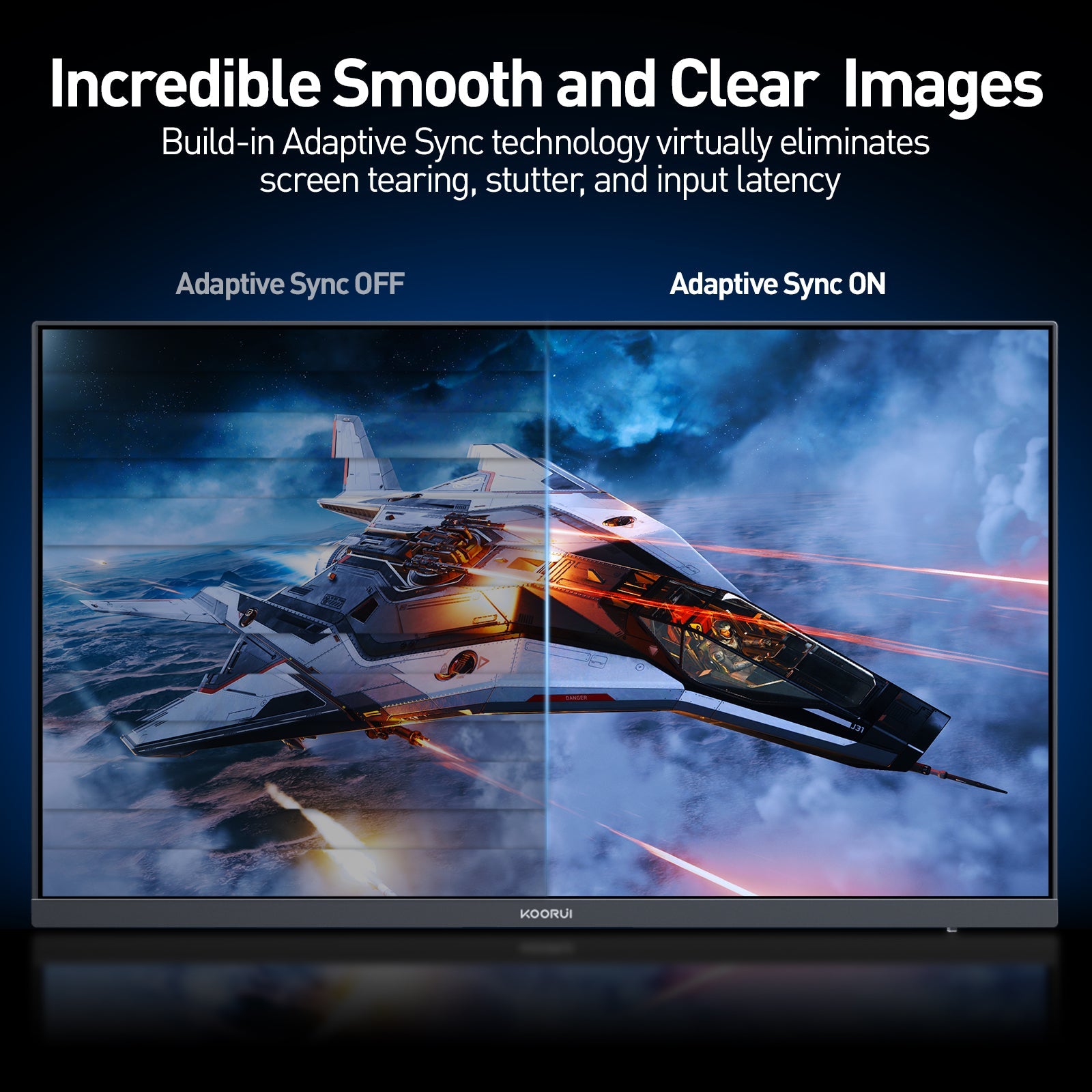 KOORUI G2741L 27-Zoll IPS 4K UHD Dual-Mode 160Hz+UHD / 320Hz+FHD Gaming-Monitor