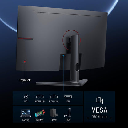 KOORUI 32E6QC 31,5 Zoll VA QHD 170Hz 1500R Curved Gaming Monitor