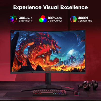 KOORUI 27E6QCA 27-Zoll VA QHD 180Hz Curved Gaming-Monitor