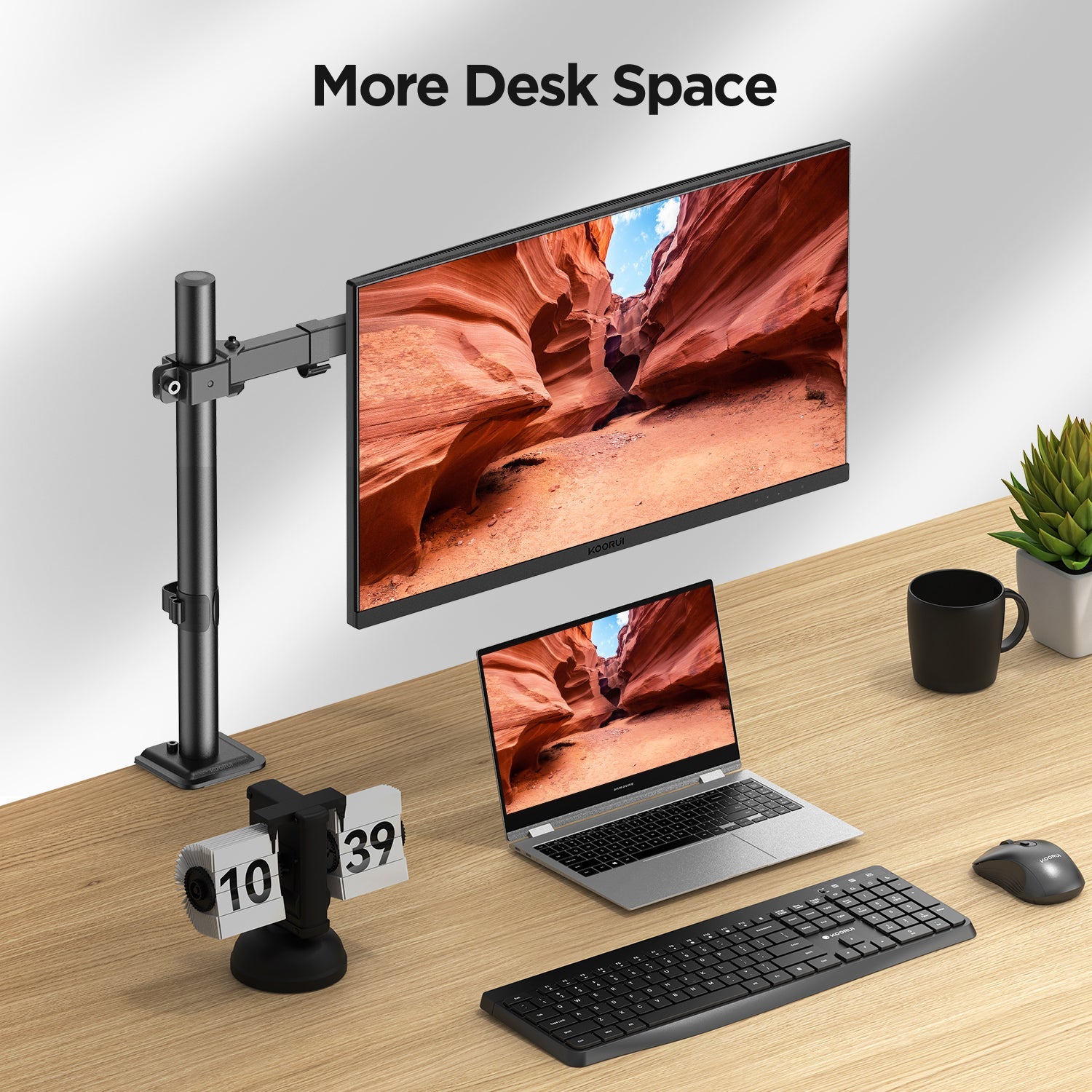 KOORUI KR10G Single Monitor Desk Mount for 13-32 inch screens
