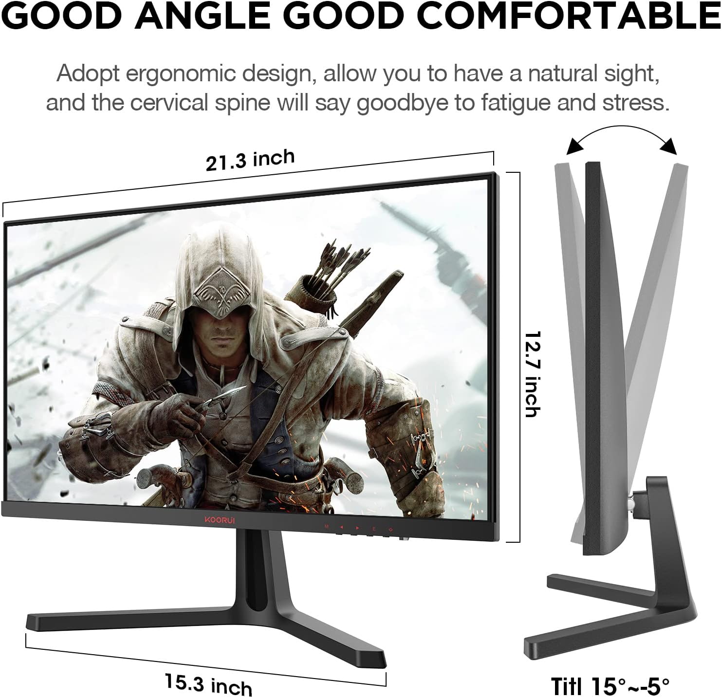 KOORUI 24E4 24 Zoll VA FHD 165Hz Gaming-Monitor