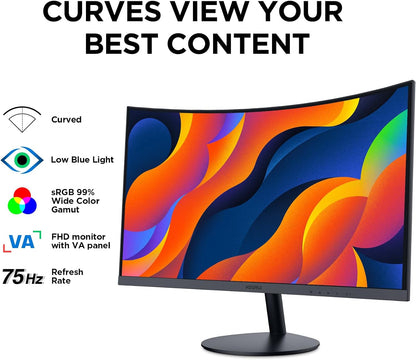 KOORUI 24N5CA 24 Zoll VA FHD 75Hz 1500R Curved Gaming Monitor