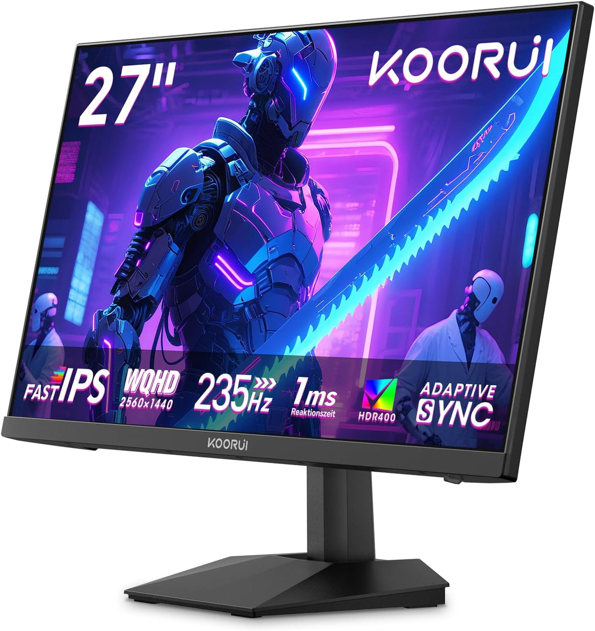 KOORUI 27 Zoll Gaming Monitor 235Hz WQHD IPS 1ms HDR400 HDMI 2.0x2/DP 1.4