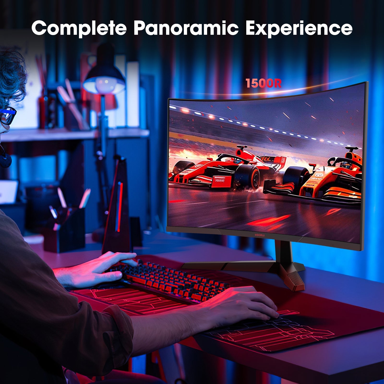 KOORUI 27E6QCA 27-Zoll VA QHD 180Hz Curved Gaming-Monitor
