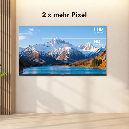 KOORUIK40Q1FQ-T8, 40 Zoll, Full HD QLED, TIZEN TV, Kompakte Größe mit farbenfrohem Bildschirm, Dynamischer Sound mit Dolby Audio, Hochwertiges Metall-Finish